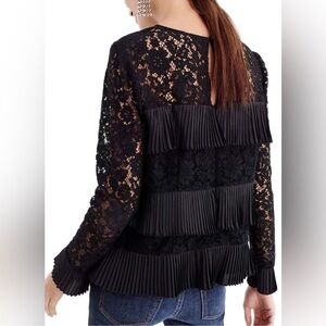 JCREW Ruffle Lace Top